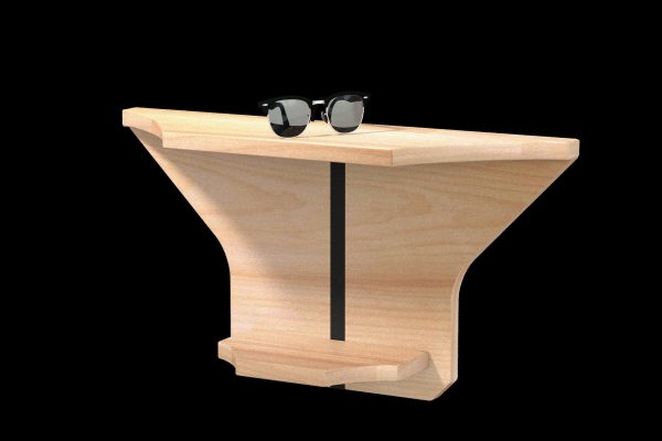 Design Wandregal Wohnzimmer Brett Wandboard Ablage Holzablage Buche massiv NEU
