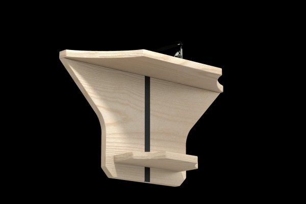 Design Wandregal Wohnzimmer Brett Wandboard Ablage Holzablage Buche massiv NEU